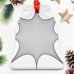 Star Grid Curved Curved Star Woven Bell Ornament (two Sides)