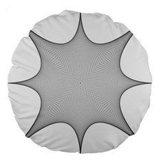 Star Grid Curved Curved Star Woven Large 18  Premium Round Cushions