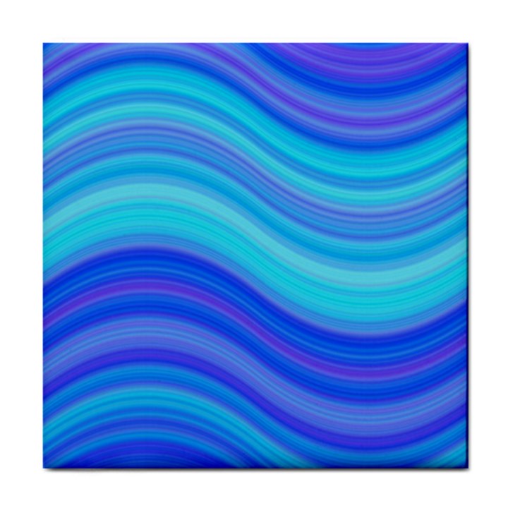 Blue Background Water Design Wave Tile Coasters