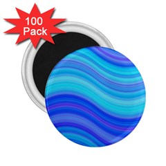 Blue Background Water Design Wave 2 25  Magnets (100 Pack)  by BangZart