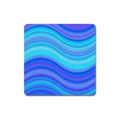 Blue Background Water Design Wave Square Magnet by BangZart