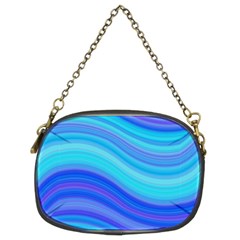 Blue Background Water Design Wave Chain Purses (two Sides)  by BangZart