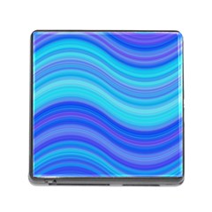 Blue Background Water Design Wave Memory Card Reader (square) by BangZart