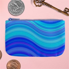 Blue Background Water Design Wave Large Coin Purse by BangZart