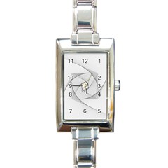 Rotation Rotated Spiral Swirl Rectangle Italian Charm Watch