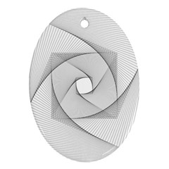 Rotation Rotated Spiral Swirl Ornament (oval)