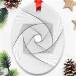 Rotation Rotated Spiral Swirl Ornament (Oval) Front