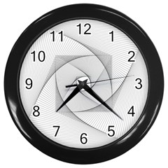 Rotation Rotated Spiral Swirl Wall Clocks (Black)