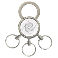 Rotation Rotated Spiral Swirl 3-Ring Key Chains