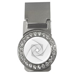 Rotation Rotated Spiral Swirl Money Clips (CZ) 