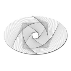 Rotation Rotated Spiral Swirl Oval Magnet by BangZart