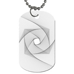 Rotation Rotated Spiral Swirl Dog Tag (One Side)