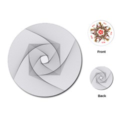 Rotation Rotated Spiral Swirl Playing Cards (Round) 