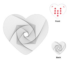 Rotation Rotated Spiral Swirl Playing Cards (Heart) 