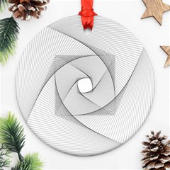 Rotation Rotated Spiral Swirl Round Ornament (Two Sides)