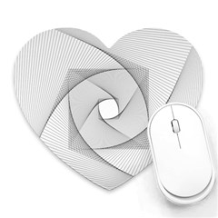 Rotation Rotated Spiral Swirl Heart Mousepads by BangZart