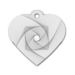 Rotation Rotated Spiral Swirl Dog Tag Heart (Two Sides)