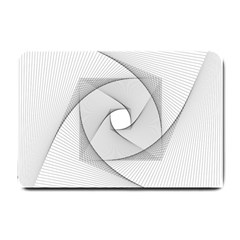 Rotation Rotated Spiral Swirl Small Doormat  by BangZart