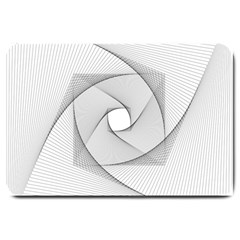 Rotation Rotated Spiral Swirl Large Doormat  by BangZart