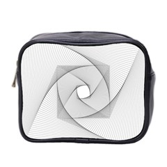 Rotation Rotated Spiral Swirl Mini Toiletries Bag 2-Side