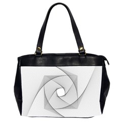 Rotation Rotated Spiral Swirl Office Handbags (2 Sides) 