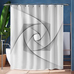 Rotation Rotated Spiral Swirl Shower Curtain 60  x 72  (Medium) 