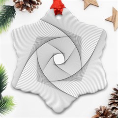 Rotation Rotated Spiral Swirl Snowflake Ornament (Two Sides)