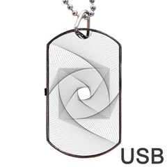 Rotation Rotated Spiral Swirl Dog Tag Usb Flash (one Side) by BangZart