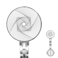 Rotation Rotated Spiral Swirl Stainless Steel Nurses Watch