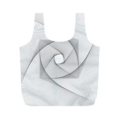 Rotation Rotated Spiral Swirl Full Print Recycle Bags (M) 