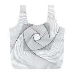 Rotation Rotated Spiral Swirl Full Print Recycle Bags (L) 