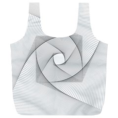 Rotation Rotated Spiral Swirl Full Print Recycle Bags (L) 