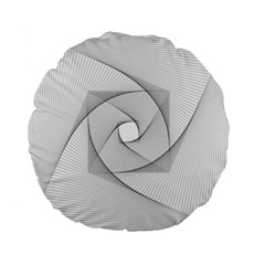 Rotation Rotated Spiral Swirl Standard 15  Premium Flano Round Cushions by BangZart