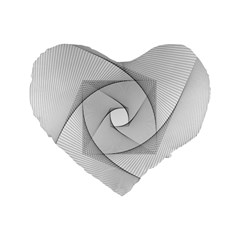 Rotation Rotated Spiral Swirl Standard 16  Premium Flano Heart Shape Cushions by BangZart