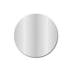 Monochrome Curve Line Pattern Wave Magnet 3  (round) by BangZart