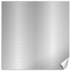 Monochrome Curve Line Pattern Wave Canvas 12  X 12   by BangZart