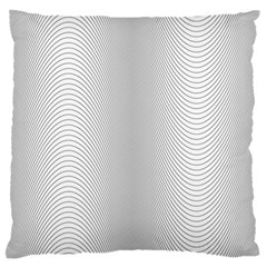 Monochrome Curve Line Pattern Wave Large Flano Cushion Case (one Side) by BangZart