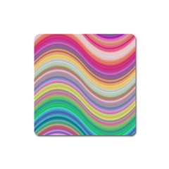 Wave Background Happy Design Square Magnet by BangZart