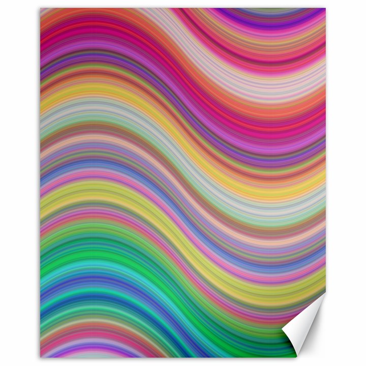 Wave Background Happy Design Canvas 16  x 20  