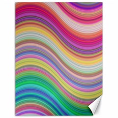 Wave Background Happy Design Canvas 18  X 24   by BangZart