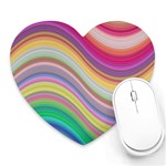 Wave Background Happy Design Heart Mousepads Front