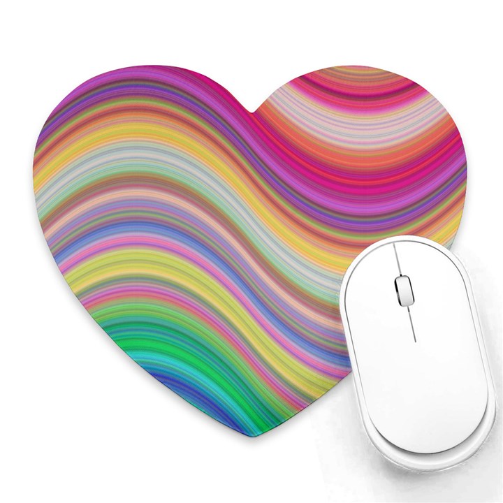 Wave Background Happy Design Heart Mousepads