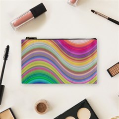 Wave Background Happy Design Cosmetic Bag (small)  by BangZart