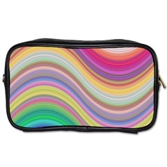 Wave Background Happy Design Toiletries Bags 2-side by BangZart