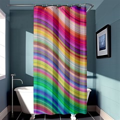 Wave Background Happy Design Shower Curtain 36  X 72  (stall)  by BangZart