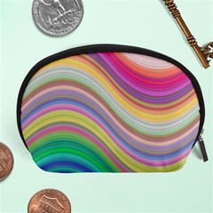 Wave Background Happy Design Accessory Pouches (large)  by BangZart