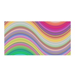 Wave Background Happy Design Satin Wrap by BangZart