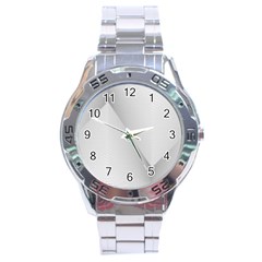 Background Pattern Stripe Stainless Steel Analogue Watch by BangZart