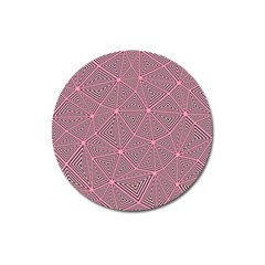 Triangle Background Abstract Magnet 3  (round)