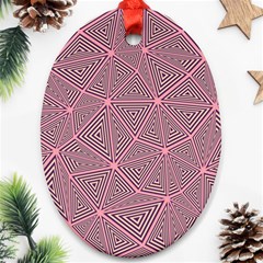 Triangle Background Abstract Oval Ornament (two Sides) by BangZart